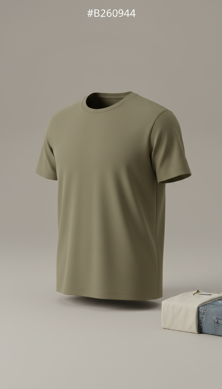 Olive Taupe Casual T-Shirt