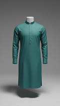 Teal Slim-Fit Modern Panjabi