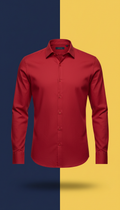 Slim Fit Casual Shirt in Hero Red