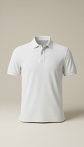White Cotton Polo T-Shirt
