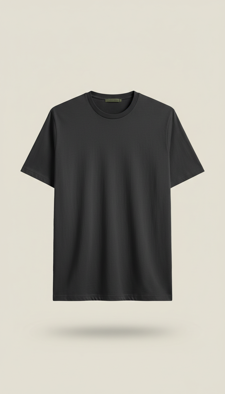 Midnight Charcoal Crew Neck Tee