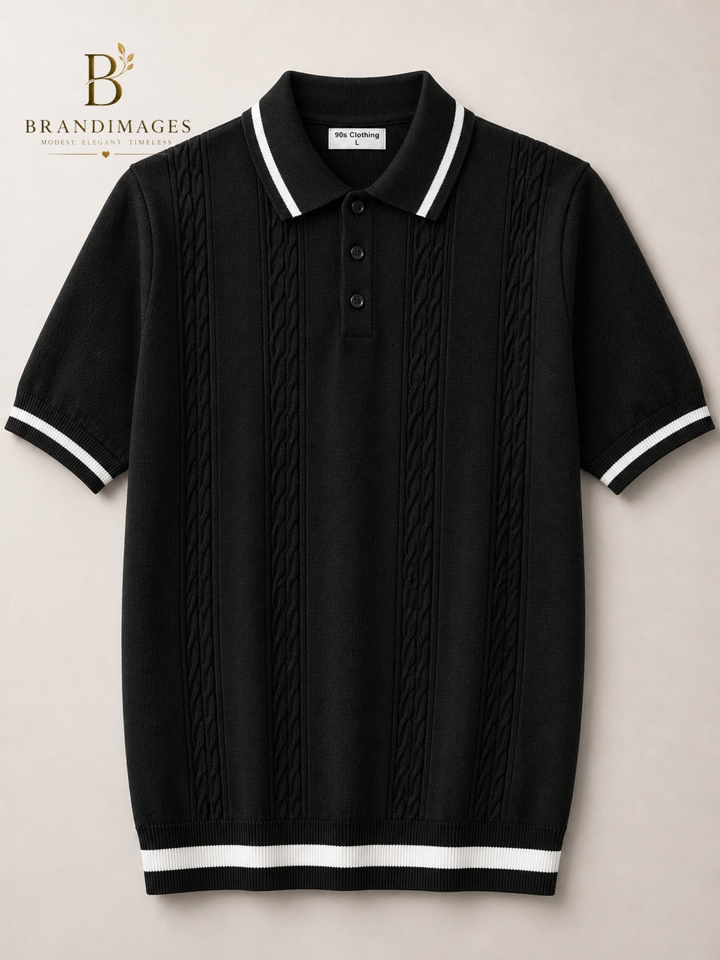 New Old Money Polo T-shirt Black