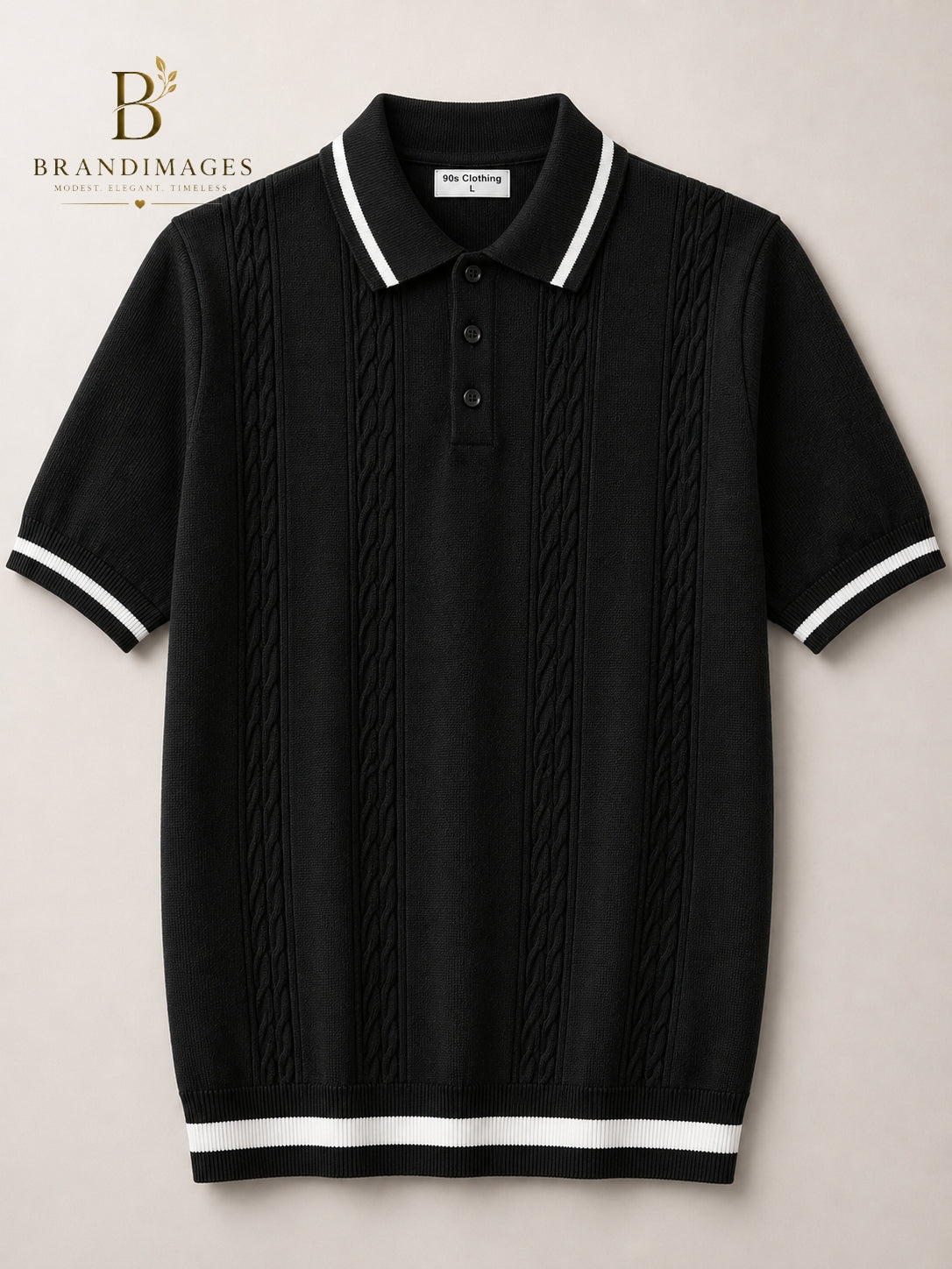 New Old Money Polo T-shirt Black