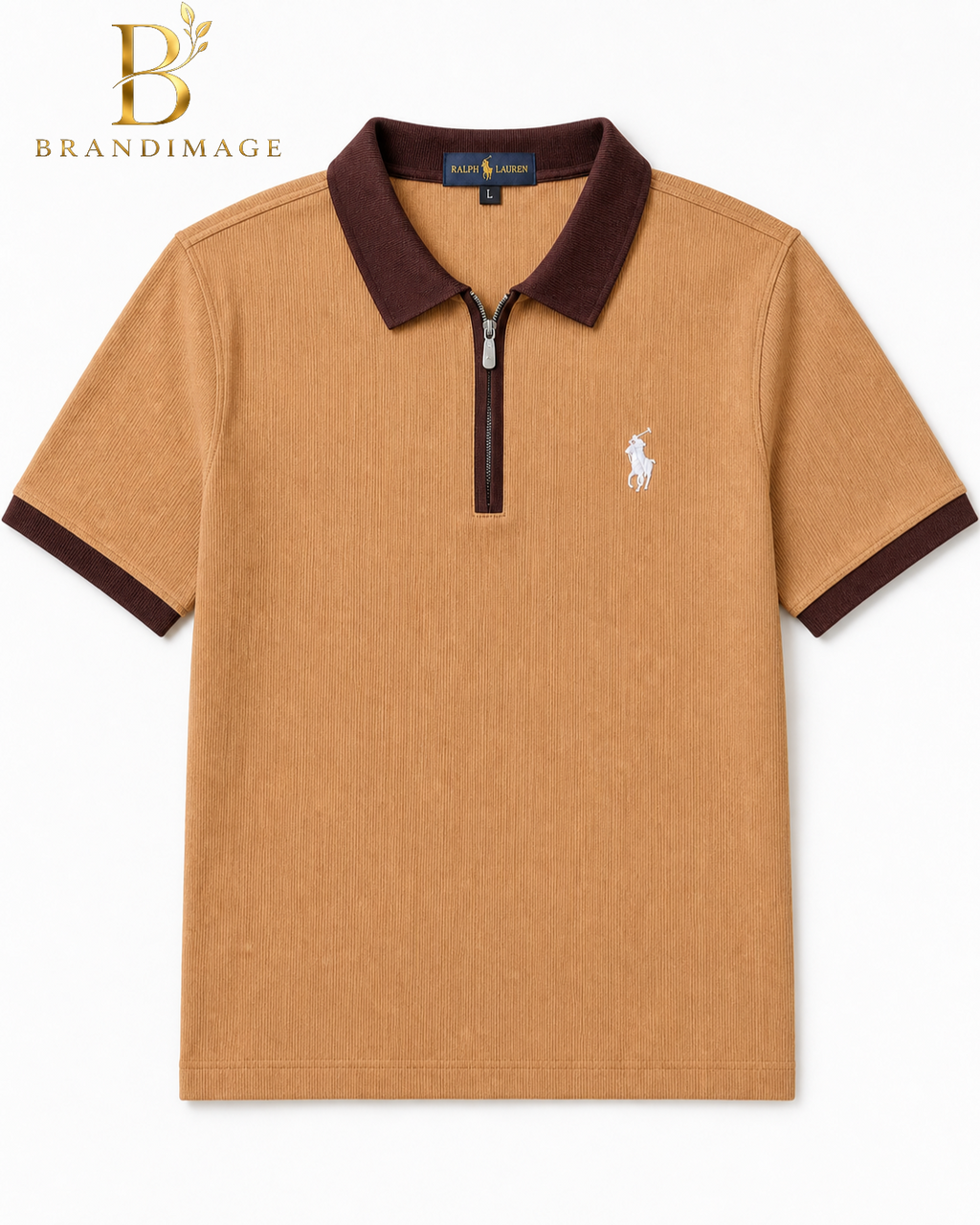 Brown Colour Old Money Polo T-shirt