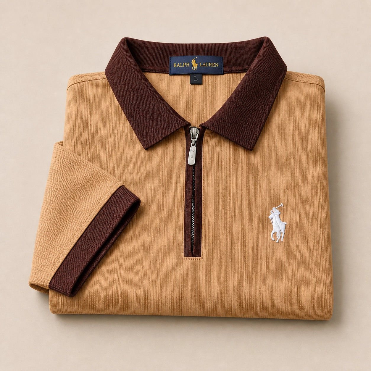 Brown Colour Old Money Polo T-shirt